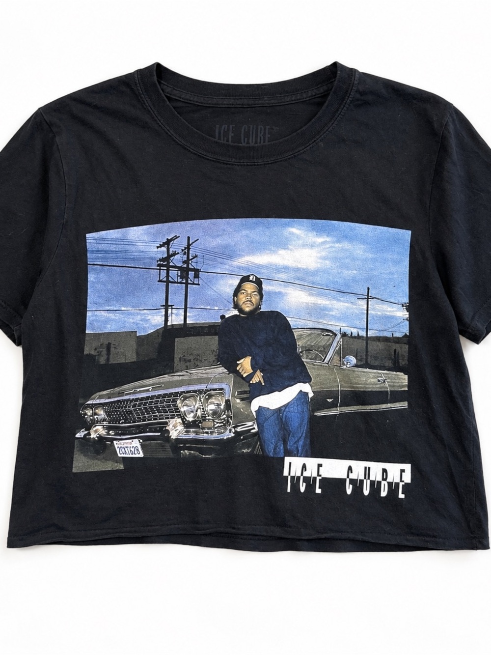 Ice Cube Graphic T-Shirt Black Lowrider Hip Hop Rap Tee